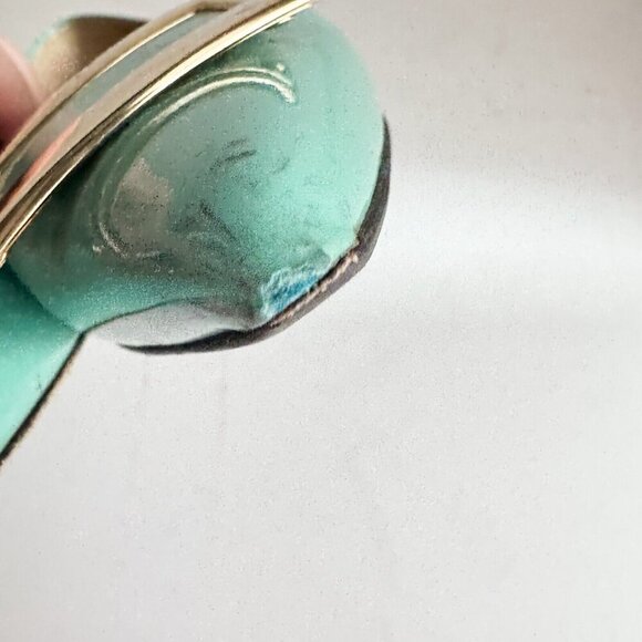 Roger Vivier Sea-foam Green Classic Buckle Accent Pointy Toe Flats 36.5 - Picture 4 of 12